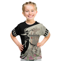 Kentucky Racing Horses Derby Hat Girl Kid T Shirt Beige Color - Wonder Print Shop