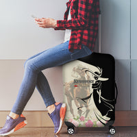 Kentucky Racing Horses Derby Hat Girl Luggage Cover Beige Color - Wonder Print Shop