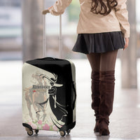 Kentucky Racing Horses Derby Hat Girl Luggage Cover Beige Color - Wonder Print Shop