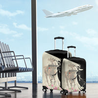 Kentucky Racing Horses Derby Hat Girl Luggage Cover Beige Color - Wonder Print Shop