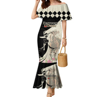 Kentucky Racing Horses Derby Hat Girl Mermaid Dress Beige Color - Wonder Print Shop