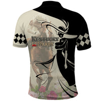 Kentucky Racing Horses Derby Hat Girl Polo Shirt Beige Color - Wonder Print Shop