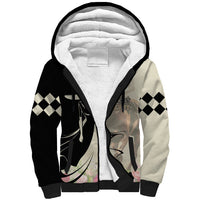 Kentucky Racing Horses Derby Hat Girl Sherpa Hoodie Beige Color - Wonder Print Shop