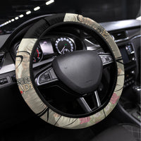 Kentucky Racing Horses Derby Hat Girl Steering Wheel Cover Beige Color - Wonder Print Shop