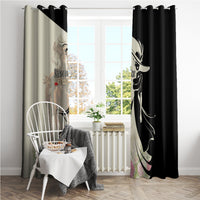 Kentucky Racing Horses Derby Hat Girl Window Curtain Beige Color - Wonder Print Shop