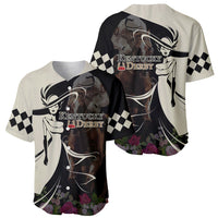 Kentucky Racing Horses Derby Hat Girl Baseball Jersey Black Color - Wonder Print Shop