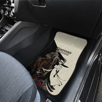 Kentucky Racing Horses Derby Hat Girl Car Mats Black Color - Wonder Print Shop