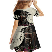 Kentucky Racing Horses Derby Hat Girl Family Matching Mermaid Dress and Hawaiian Shirt Black Color - Wonder Print Shop