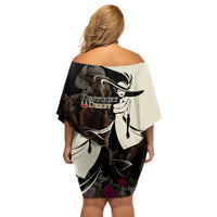 Kentucky Racing Horses Derby Hat Girl Family Matching Off Shoulder Short Dress and Hawaiian Shirt Black Color - Wonder Print Shop