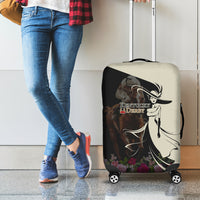 Kentucky Racing Horses Derby Hat Girl Luggage Cover Black Color - Wonder Print Shop