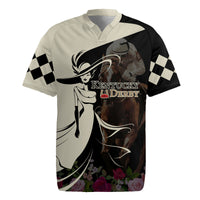 Kentucky Racing Horses Derby Hat Girl Rugby Jersey Black Color - Wonder Print Shop