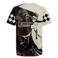 Kentucky Racing Horses Derby Hat Girl Rugby Jersey Black Color - Wonder Print Shop