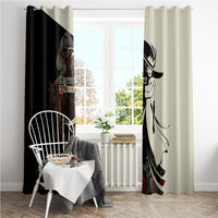 Kentucky Racing Horses Derby Hat Girl Window Curtain Black Color - Wonder Print Shop