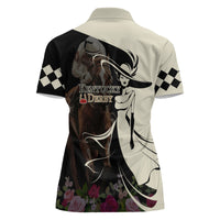 Kentucky Racing Horses Derby Hat Girl Women Polo Shirt Black Color - Wonder Print Shop
