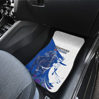 Kentucky Racing Horses Derby Hat Girl Car Mats Blue Color - Wonder Print Shop