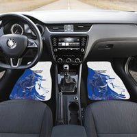 Kentucky Racing Horses Derby Hat Girl Car Mats Blue Color - Wonder Print Shop