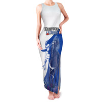 Kentucky Racing Horses Derby Hat Girl Family Matching Tank Maxi Dress and Hawaiian Shirt Blue Color - Wonder Print Shop
