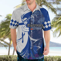 Kentucky Racing Horses Derby Hat Girl Hawaiian Shirt Blue Color - Wonder Print Shop