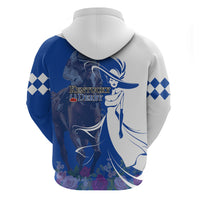 Kentucky Racing Horses Derby Hat Girl Hoodie Blue Color - Wonder Print Shop