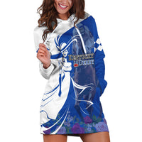 Kentucky Racing Horses Derby Hat Girl Hoodie Dress Blue Color - Wonder Print Shop