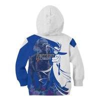 Kentucky Racing Horses Derby Hat Girl Kid Hoodie Blue Color - Wonder Print Shop