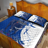 Kentucky Racing Horses Derby Hat Girl Quilt Bed Set Blue Color - Wonder Print Shop