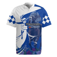 Kentucky Racing Horses Derby Hat Girl Rugby Jersey Blue Color - Wonder Print Shop