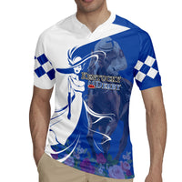 Kentucky Racing Horses Derby Hat Girl Rugby Jersey Blue Color - Wonder Print Shop
