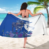 Kentucky Racing Horses Derby Hat Girl Sarong Blue Color - Wonder Print Shop