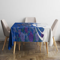 Kentucky Racing Horses Derby Hat Girl Tablecloth Blue Color - Wonder Print Shop