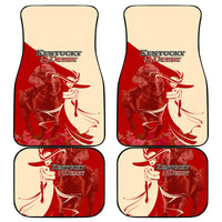 Kentucky Racing Horses Derby Hat Girl Car Mats Red Color - Wonder Print Shop