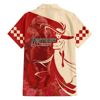 Kentucky Racing Horses Derby Hat Girl Family Matching Off Shoulder Short Dress and Hawaiian Shirt Red Color - Wonder Print Shop