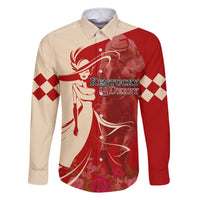 Kentucky Racing Horses Derby Hat Girl Family Matching Short Sleeve Bodycon Dress and Hawaiian Shirt Red Color - Wonder Print Shop