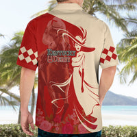 Kentucky Racing Horses Derby Hat Girl Hawaiian Shirt Red Color - Wonder Print Shop