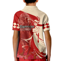 Kentucky Racing Horses Derby Hat Girl Kid Polo Shirt Red Color - Wonder Print Shop