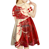 Kentucky Racing Horses Derby Hat Girl Kid Short Sleeve Dress Red Color - Wonder Print Shop