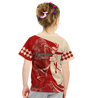 Kentucky Racing Horses Derby Hat Girl Kid T Shirt Red Color - Wonder Print Shop