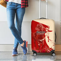 Kentucky Racing Horses Derby Hat Girl Luggage Cover Red Color - Wonder Print Shop