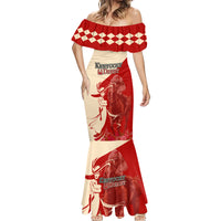 Kentucky Racing Horses Derby Hat Girl Mermaid Dress Red Color - Wonder Print Shop