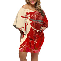 Kentucky Racing Horses Derby Hat Girl Off Shoulder Short Dress Red Color - Wonder Print Shop