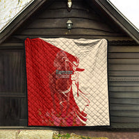 Kentucky Racing Horses Derby Hat Girl Quilt Red Color - Wonder Print Shop