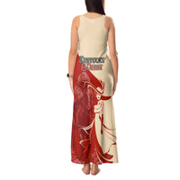 Kentucky Racing Horses Derby Hat Girl Tank Maxi Dress Red Color - Wonder Print Shop