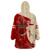 Kentucky Racing Horses Derby Hat Girl Wearable Blanket Hoodie Red Color - Wonder Print Shop