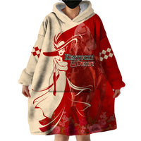 Kentucky Racing Horses Derby Hat Girl Wearable Blanket Hoodie Red Color - Wonder Print Shop