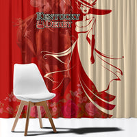Kentucky Racing Horses Derby Hat Girl Window Curtain Red Color - Wonder Print Shop
