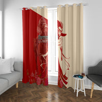 Kentucky Racing Horses Derby Hat Girl Window Curtain Red Color - Wonder Print Shop