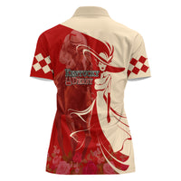 Kentucky Racing Horses Derby Hat Girl Women Polo Shirt Red Color - Wonder Print Shop
