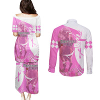 Kentucky Racing Horses Derby Hat Girl Couples Matching Puletasi and Long Sleeve Button Shirt Pink Color - Wonder Print Shop