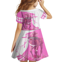 Kentucky Racing Horses Derby Hat Girl Family Matching Off Shoulder Maxi Dress and Hawaiian Shirt Pink Color - Wonder Print Shop