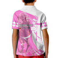 Kentucky Racing Horses Derby Hat Girl Kid Polo Shirt Pink Color - Wonder Print Shop